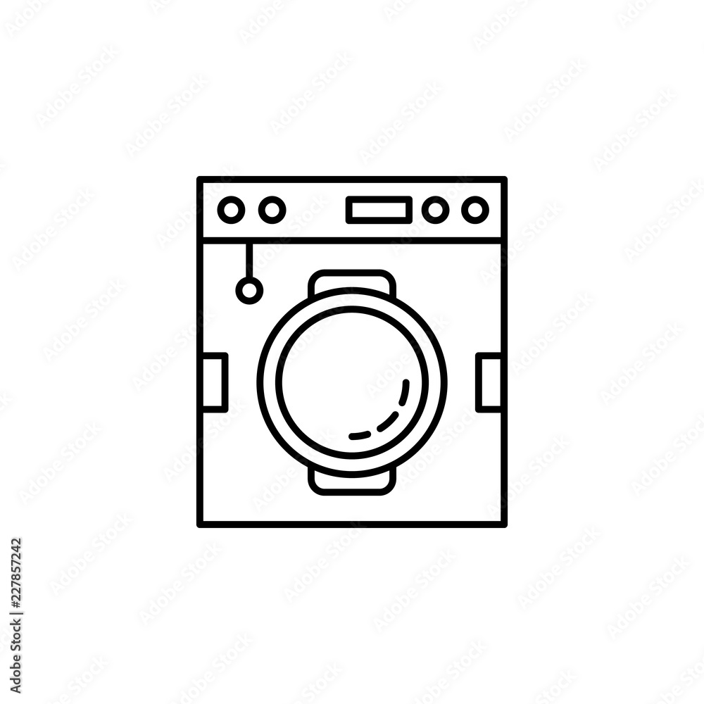Smart washing machine icon. Element of smart house icon for mobile concept and web apps. Thin line Smart washing machine icon can be used for web and mobile Smart washing machine icon. Element of smart house icon for mobile concept and web apps. Thin line Smart washing machine icon can be used for web and mobile