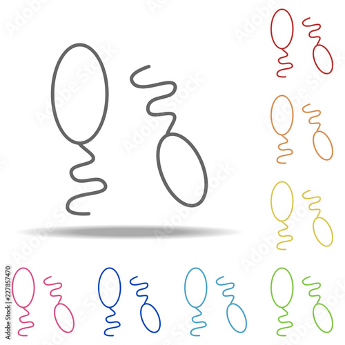 spermatozoons icon. Elements of Bacteria in multi color style icons. Simple icon for websites, web design, mobile app, info graphics