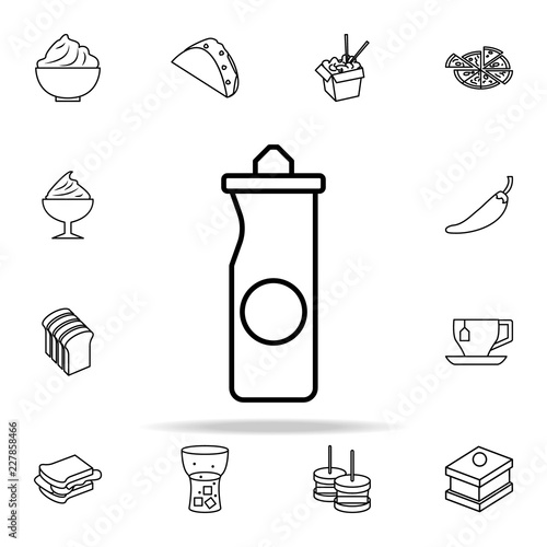 ketchup pot icon. Fast food icons universal set for web and mobile