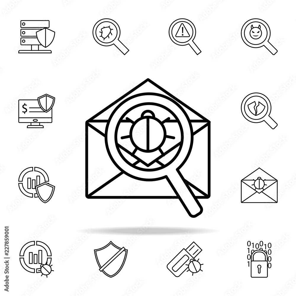 search for beetles in a letter icon. Virus antivirus icons universal set for web and mobile search for beetles in a letter icon. Virus antivirus icons universal set for web and mobile