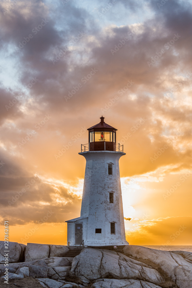 Peggys Point Lighthouse Sunset Peggys Point Lighthouse Sunset