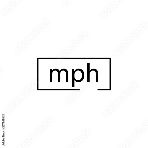 miles per hour icon. Element of speed icon for mobile concept and web apps. Thin line miles per hour icon can be used for web and mobile