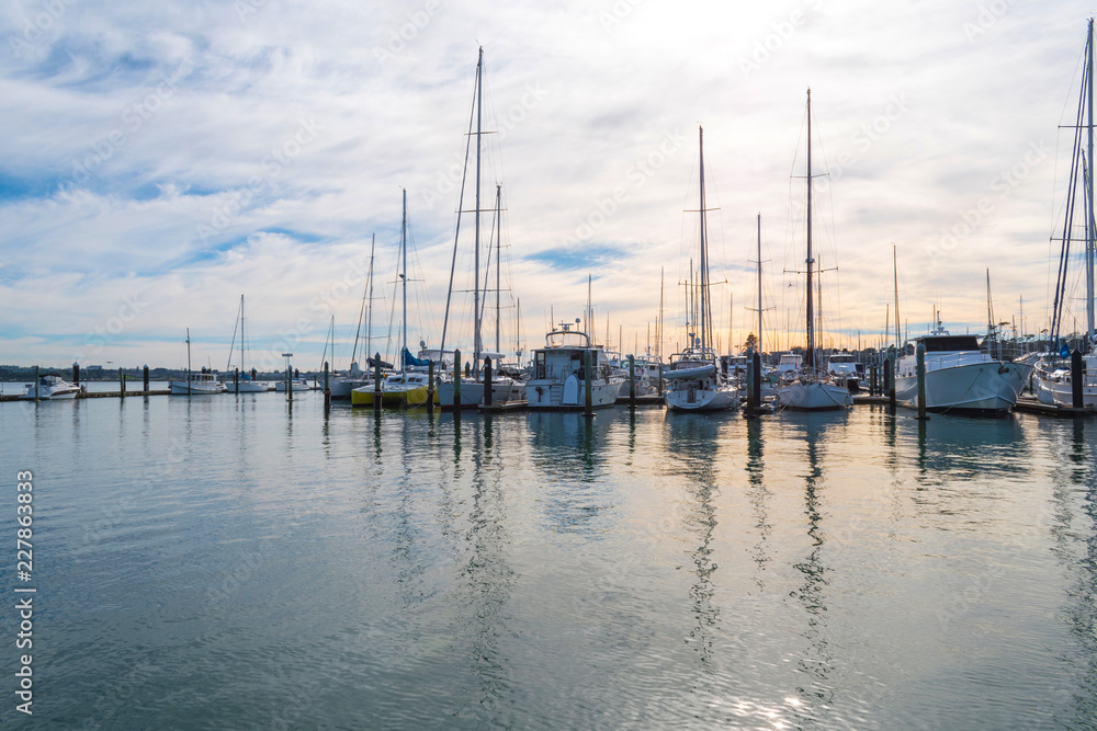 Obraz premium Bayswater Marina Auckland New Zealand; Popular Fishing Spot