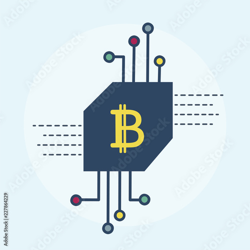 Illustration of bitcoin concept