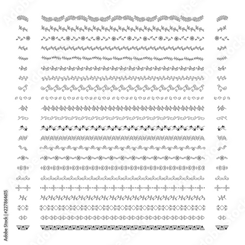 Collection of divider design element vectors