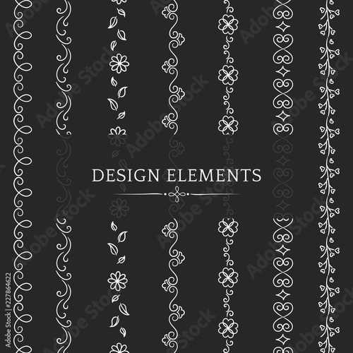 Collection of divider design element vectors