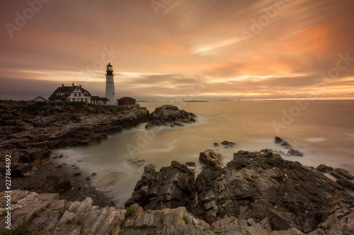 Portland Head Lighthouse at Sunset, Portland Maine