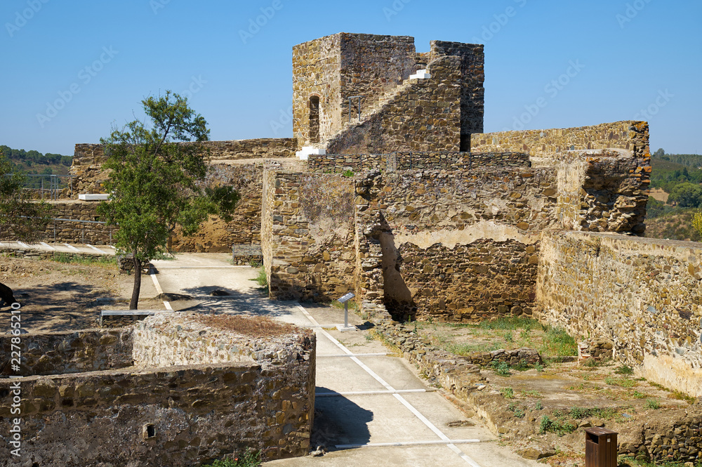 The view of inner courtyard of the Mertola Castle. Mertola. Portugal The view of inner courtyard of the Mertola Castle. Mertola. Portugal