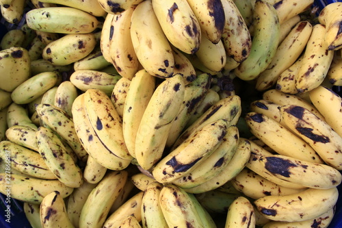 Banana sale in morning market Lao