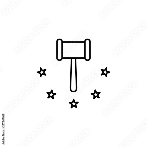Justice, law icon. Element of general data project icon for mobile concept and web apps. Thin line Justice, law icon can be used for web and mobile