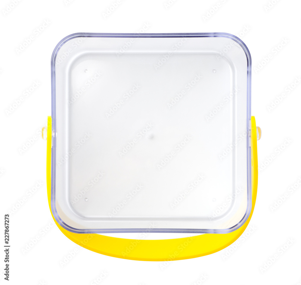 Top view of empty plastic box isolated on white background Top view of empty plastic box isolated on white background
