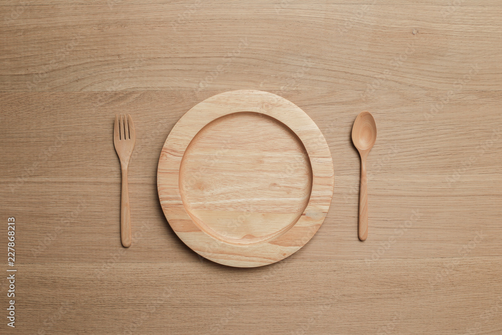 wooden table top with Kitchen ware for background wooden table top with Kitchen ware for background