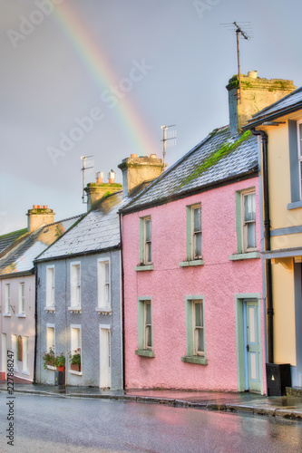 Rainbow Over Cong in Ireland