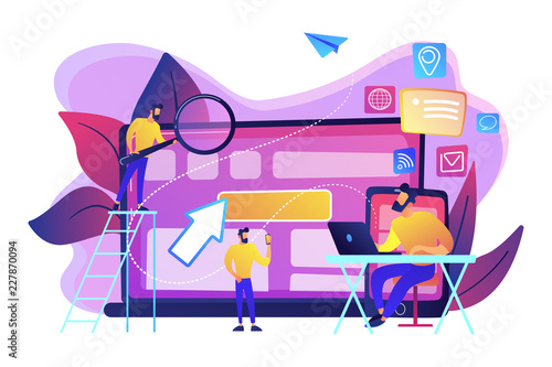Cross-device tracking concept vector illustration.