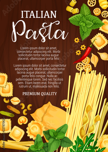 Italian pasta, pastry food assortment