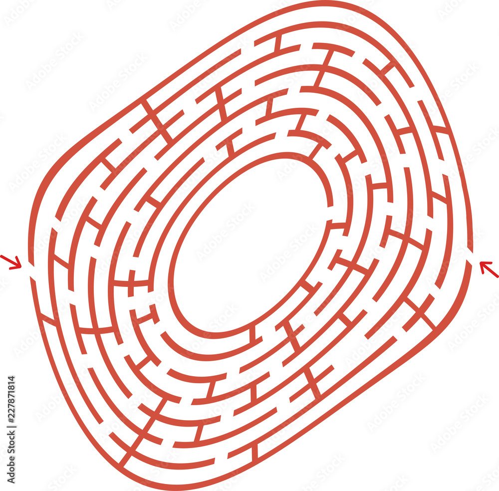 Abstract labyrinth. An interesting and useful game for children. Simple flat vector illustration isolated on white background. Abstract labyrinth. An interesting and useful game for children. Simple flat vector illustration isolated on white background.