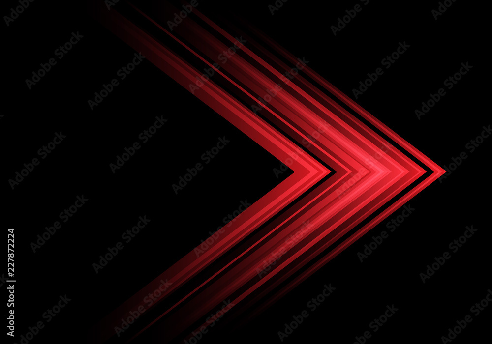 Abstract red light arrow speed direction on black design modern futuristic background vector illustration. Abstract red light arrow speed direction on black design modern futuristic background vector illustration.