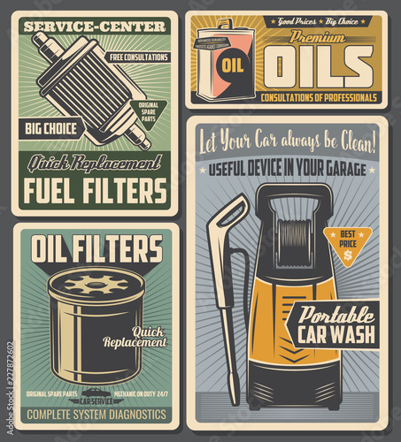 Car service , auto parts, oil and fuel