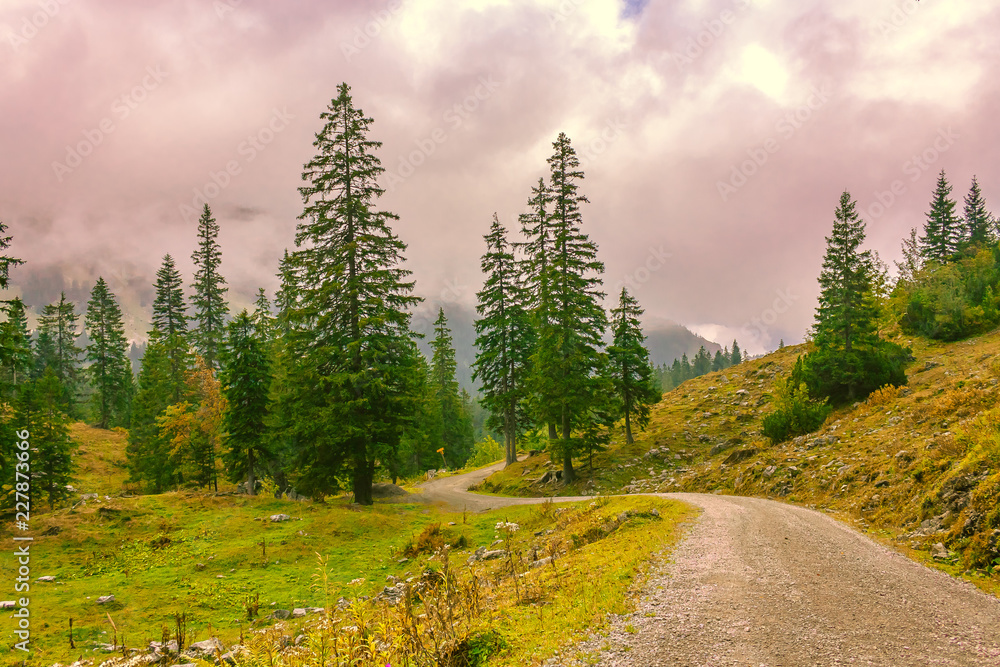 Fototapeta premium Enjoy the colors over mountains and valleys.