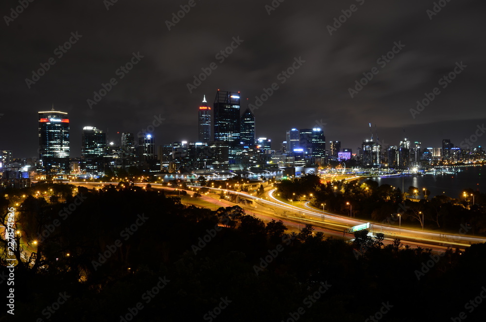 Perth city night view