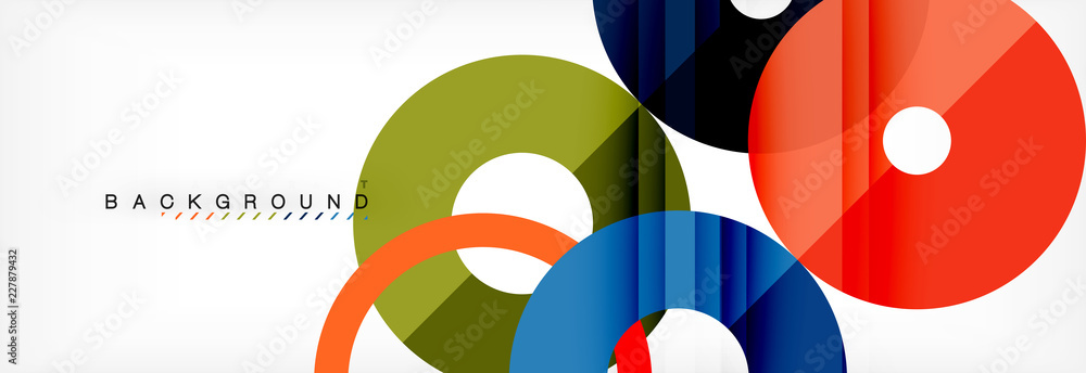Fototapeta premium Geomtric modern backgrounds, rings abstract template