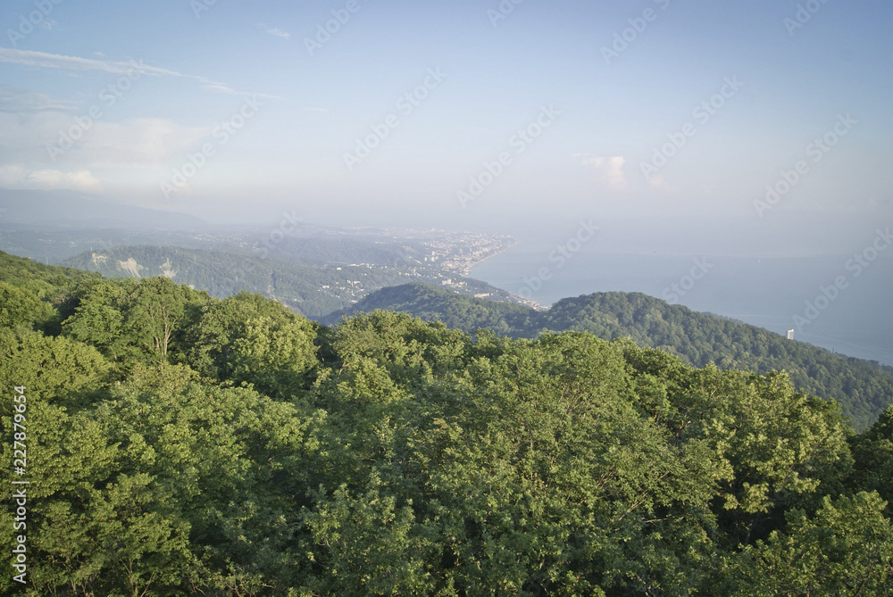 View from Mount Akhun to the city of Sochi