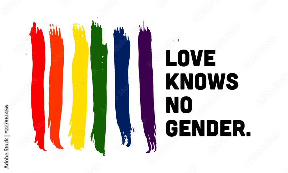 Love Knows No Gender Quote Poster Design Love Knows No Gender Quote Poster Design