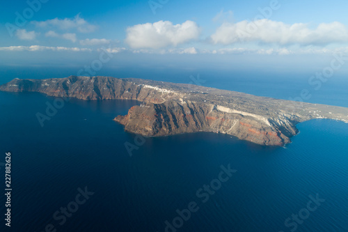 view from above of greek island Thirassia photo