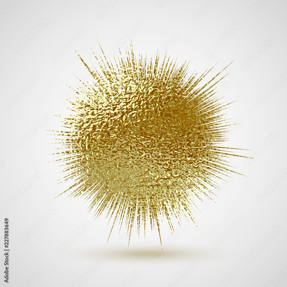 Fototapeta premium Explosion vector illustration. Sun ray or star burst element with sparkles. Gold Christmas element Golden glow glitter. Light rays effect