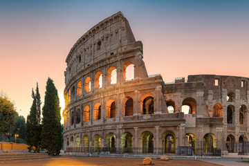 Acrylglasbilder Rom Kolosseum im Morgenlicht Italien  © lucky-photo