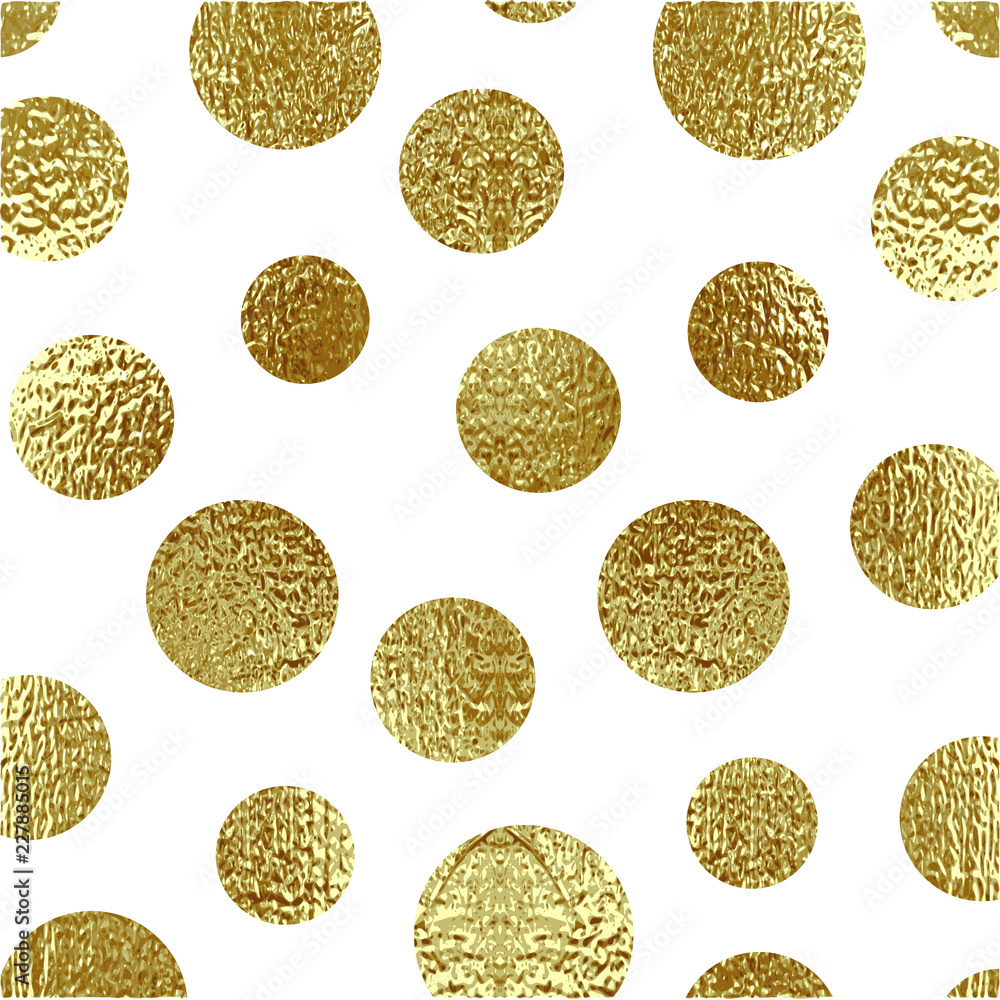Golden circles . Bronze Polka dot. Gold glitter round background for the  card, invitation. Copper Holiday Decorative element. Illustration of  falling shiny particles on white background. Stock Vector | Adobe Stock