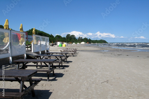 Fototapeta Naklejka Na Ścianę i Meble -  chairs on the beach