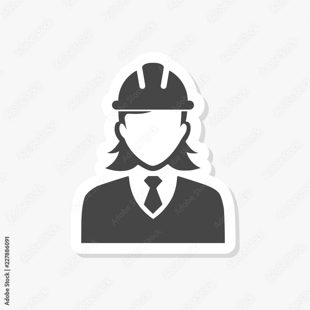 Woman Construction Worker sticker