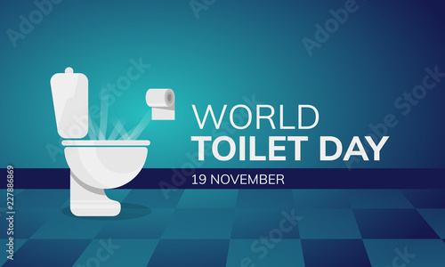 A close-up of a clean toilet with a closed lid in a minimalist bathroom, promoting hygiene and health on World Toilet Day
