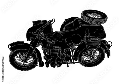 motorcycle silhouette vector