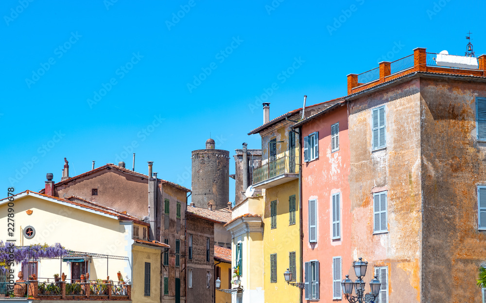 Nemi, a village over the lake Nemi, a village over the lake