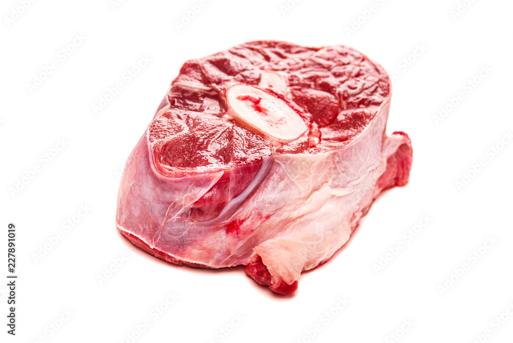 raw beef shank isolated on the white raw beef shank isolated on the white