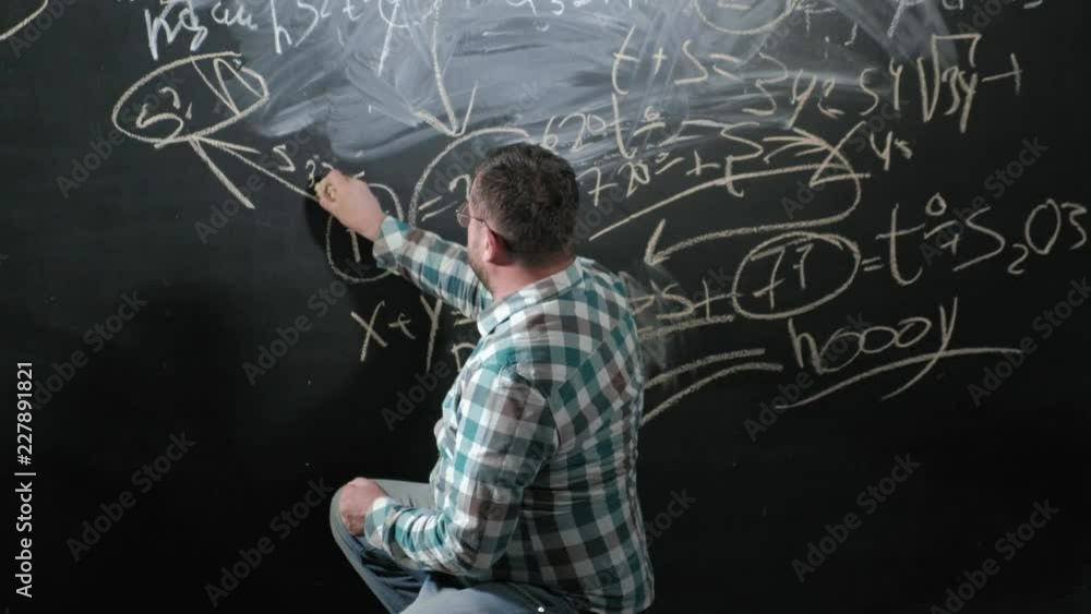 Old Math People A brilliant mature mathematician brings a big board and completes an ...