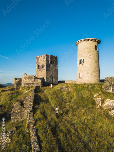 Aerial view of the old lighthouse in Cape Clear Island