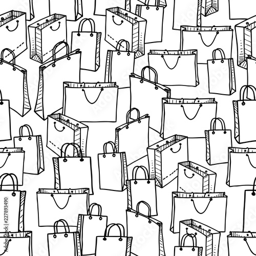 Vector background of shopping bags