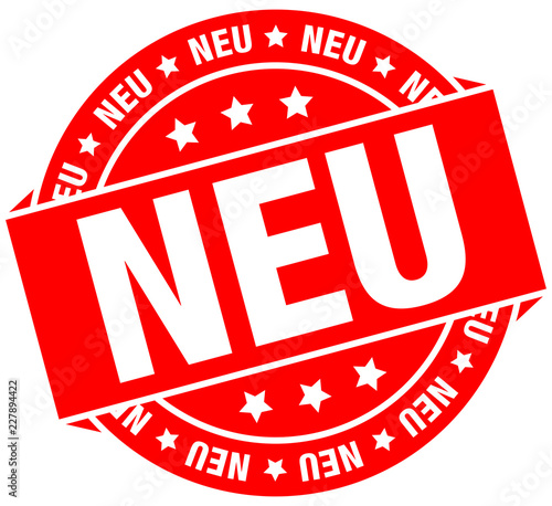 Button "Neu" rot flat