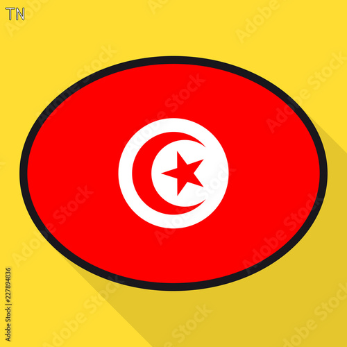 Free Download Tunisia flag speech bubble, social media communication sign, flat business oval icon. - GFXLoad