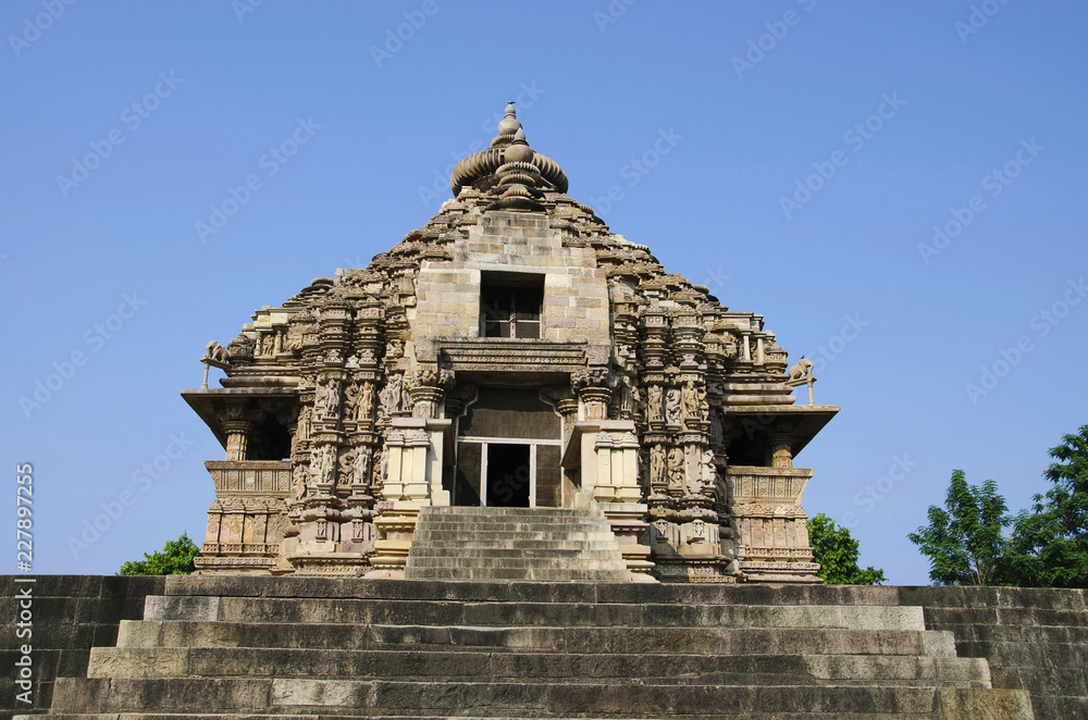 VAMANA TEMPLE, Facade - Front View, Eastern Group, Khajuraho, Madhya Pradesh, UNESCO World Heritage Site