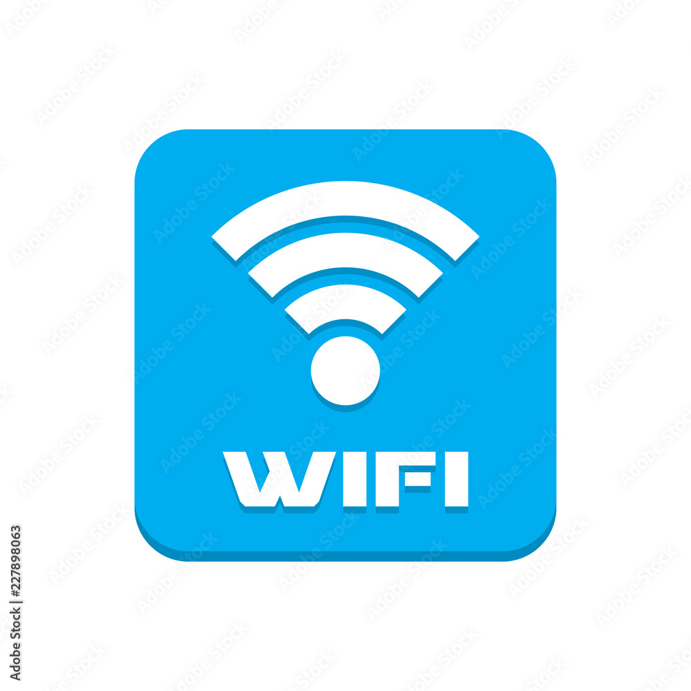 Wifi icon in a flat design. Vector illustration Wifi icon in a flat design. Vector illustration