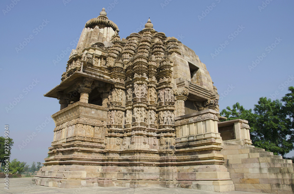 VAMANA TEMPLE, Facade - South East View, Eastern Group, Khajuraho, Madhya Pradesh, UNESCO World Heritage Site