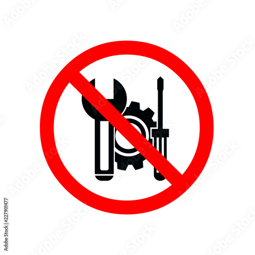 repair tool icon  hammer and snipper mechanical service