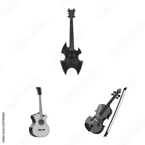 Vector illustration of music and tune logo. Collection of music and tool vector icon for stock.