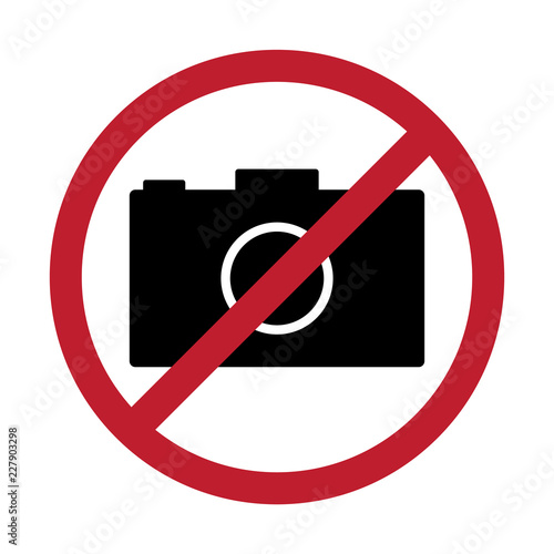 No photo allowed sign.