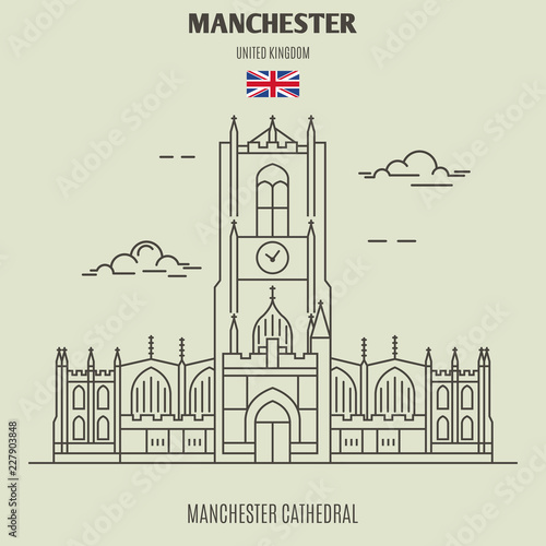 Wallpaper Mural Manchester Cathedral in Manchester, UK. Landmark icon Torontodigital.ca