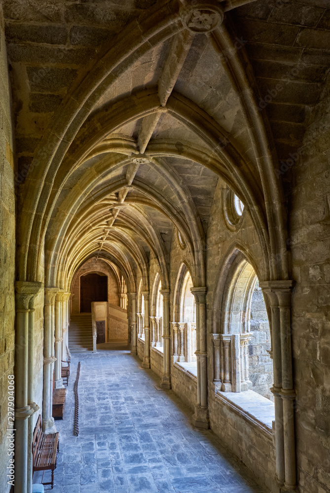 The interior of cloister of Cathedral (Se) of Evora. Portugal